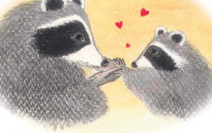 Raccoon mom